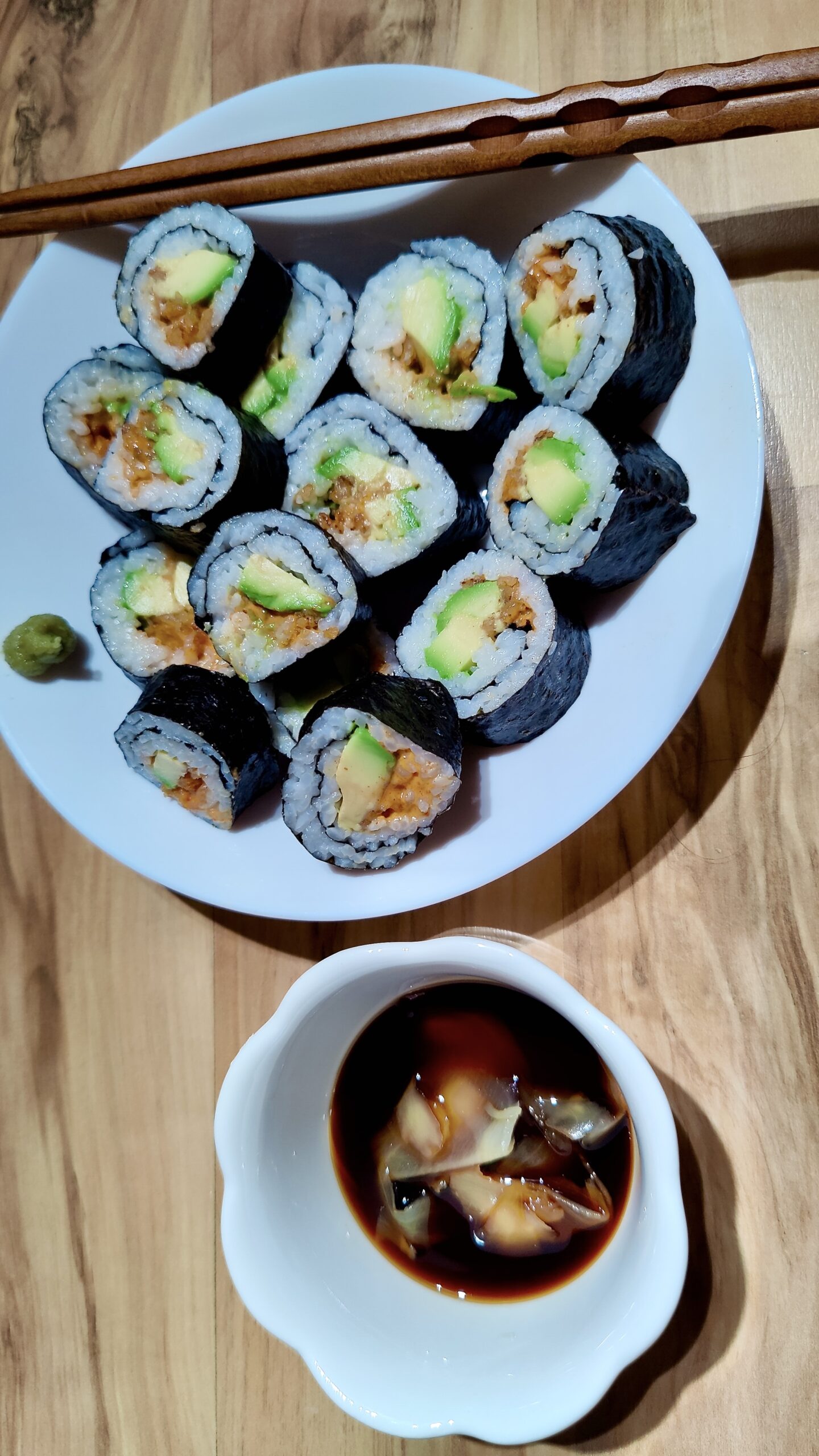 Vegan Spicy Avocado Sushi