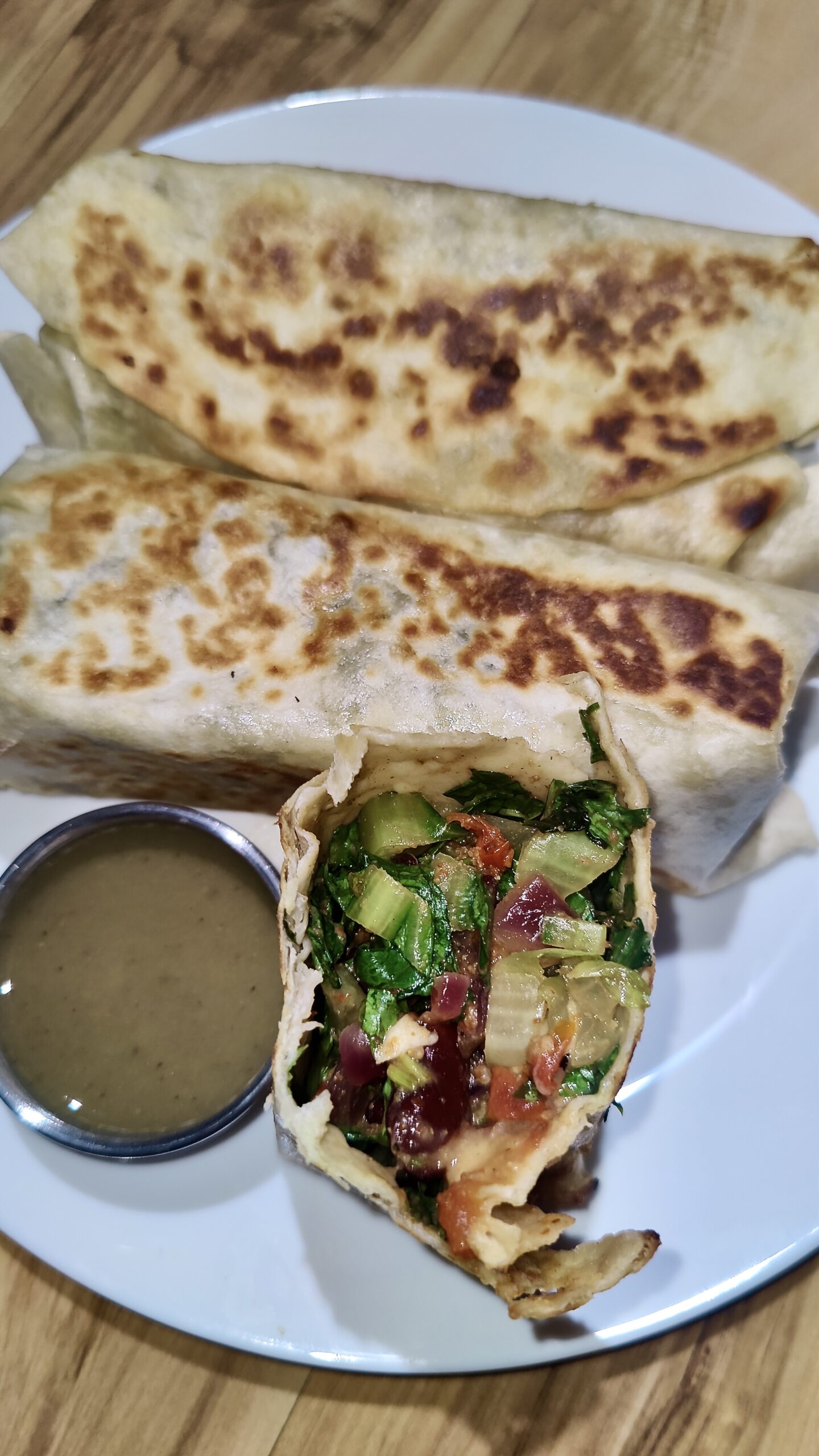 Rajma Wrap with Green Enchilada Sauce