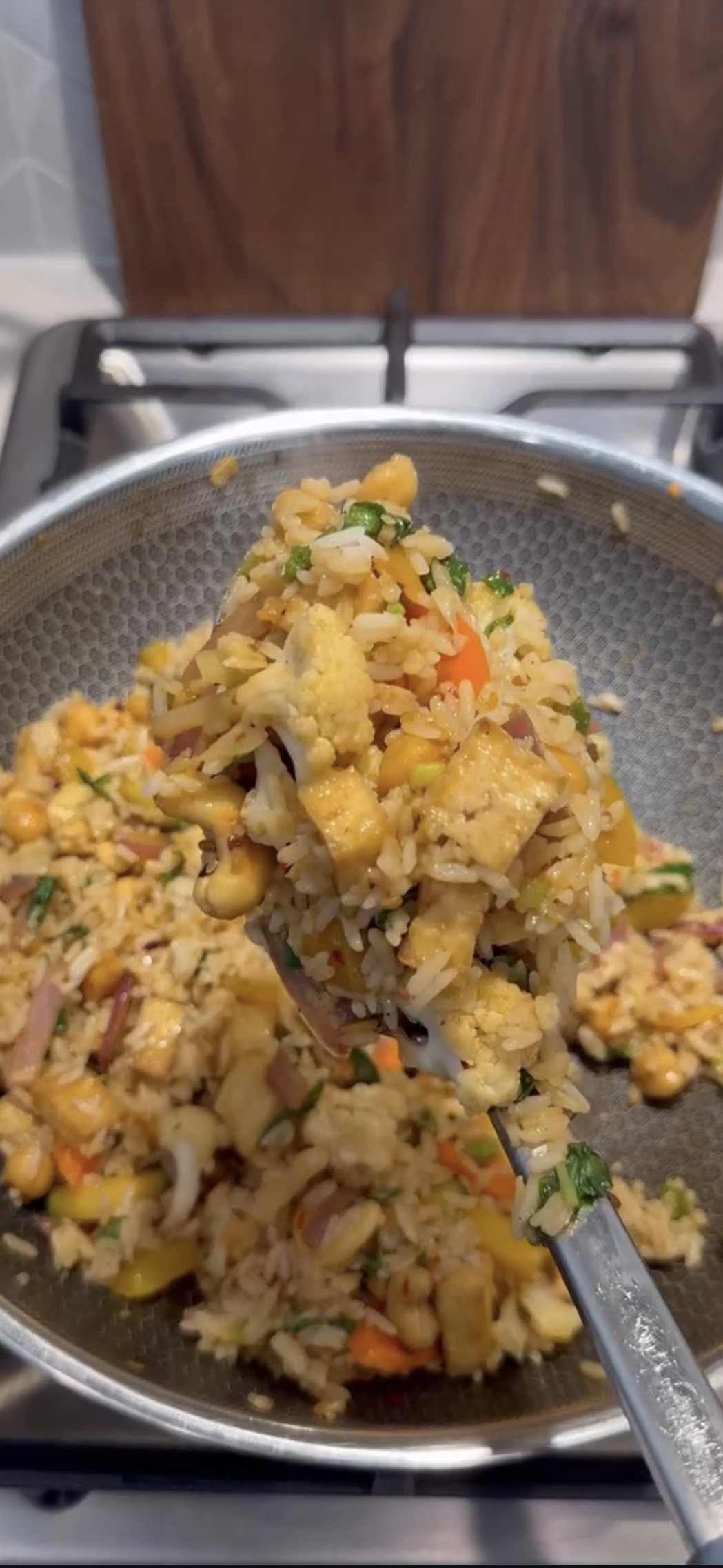 Curried Teriyaki Rice with Veggies and Tofu