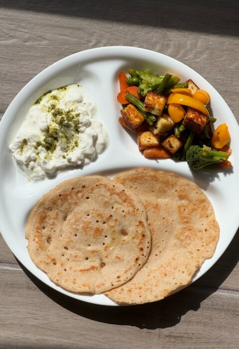 High protein Rajgira Cheela and Paneer Stir Fry - one of my favorite PCOS friendly recipes.